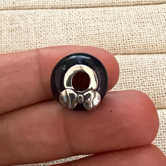 Disney Mickey Mouse & Minnie Mouse Blue Murano Glass Charm - Picture 3 of 4